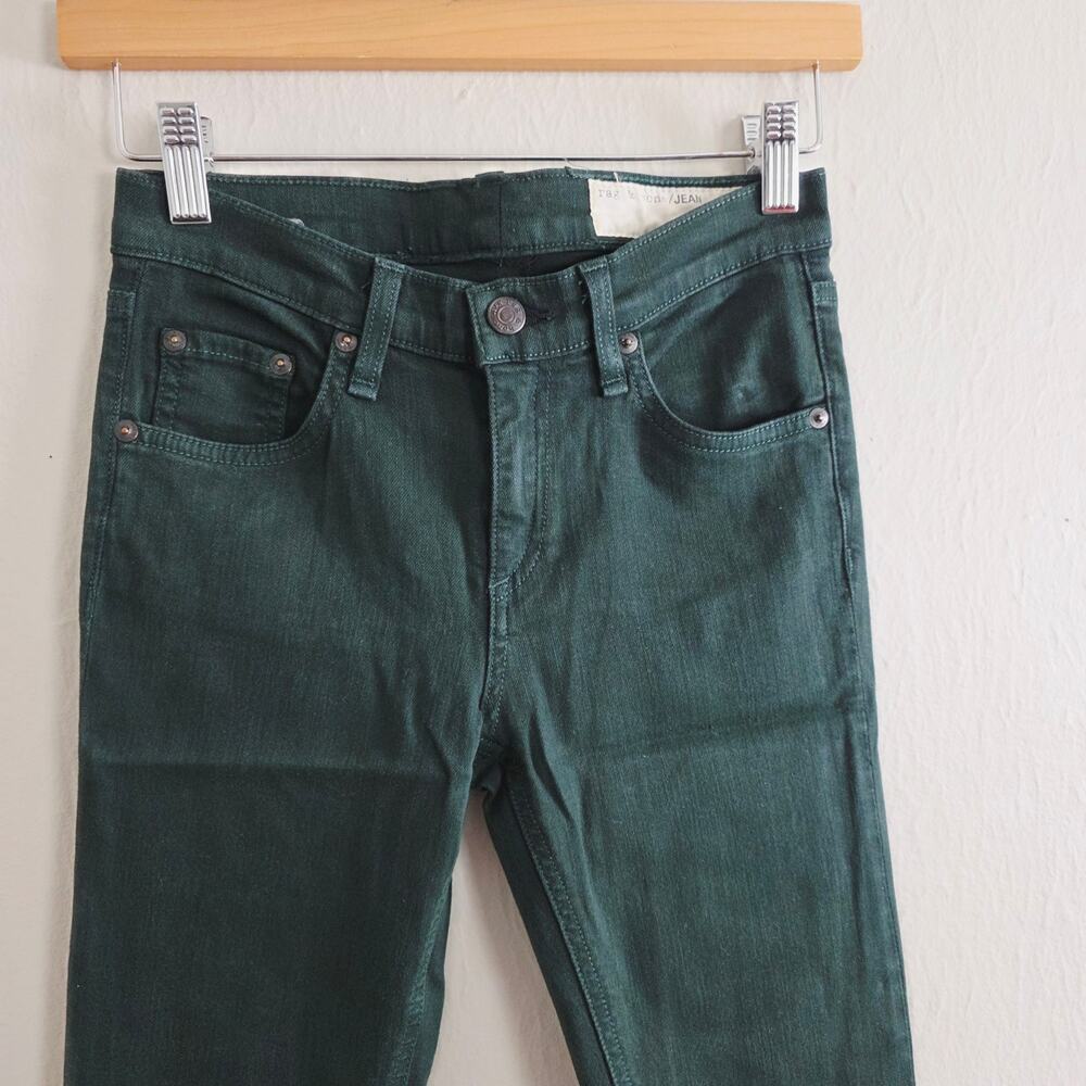 Rag & Bone Skinny Jean Forest Green Tencel Stretch Denim Style W15020337 - 25 - Picture 13 of 16